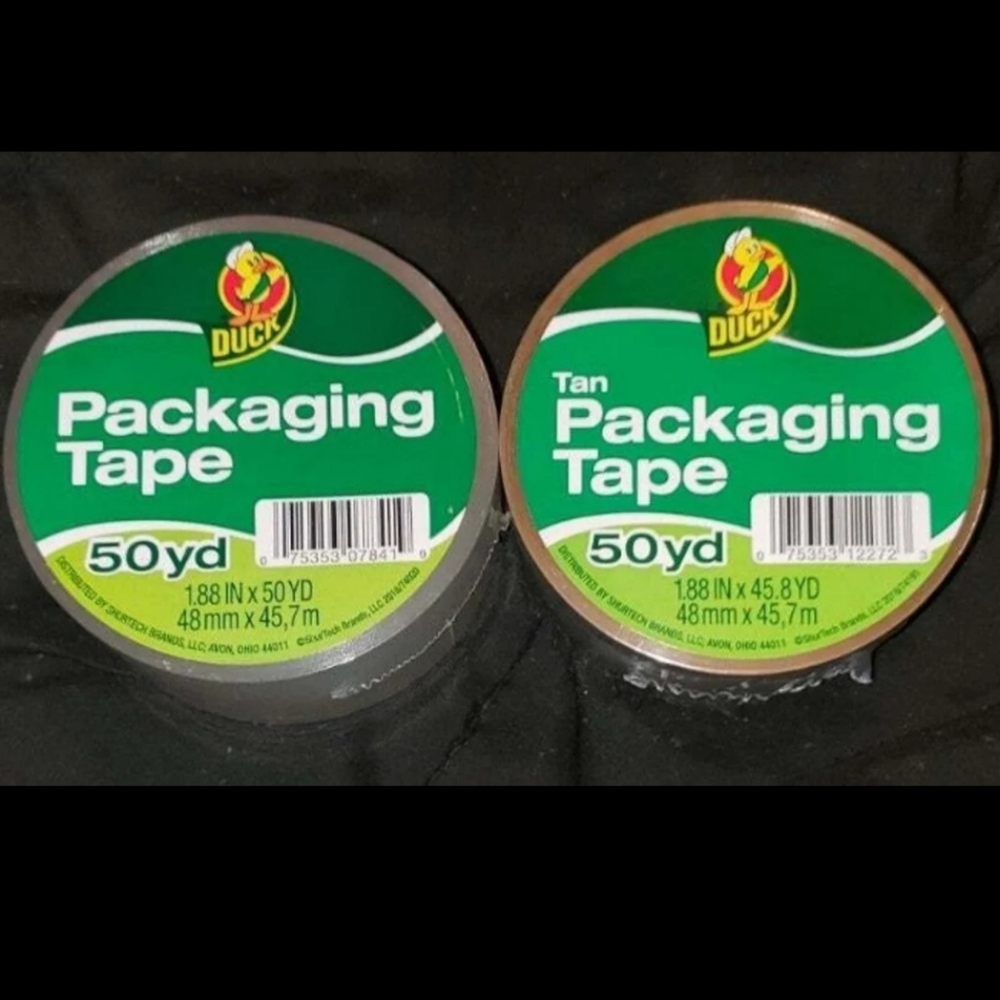 1.88 X 50 Yd Duck Mixed 1 Tan & 1 Clear - 2 Ct